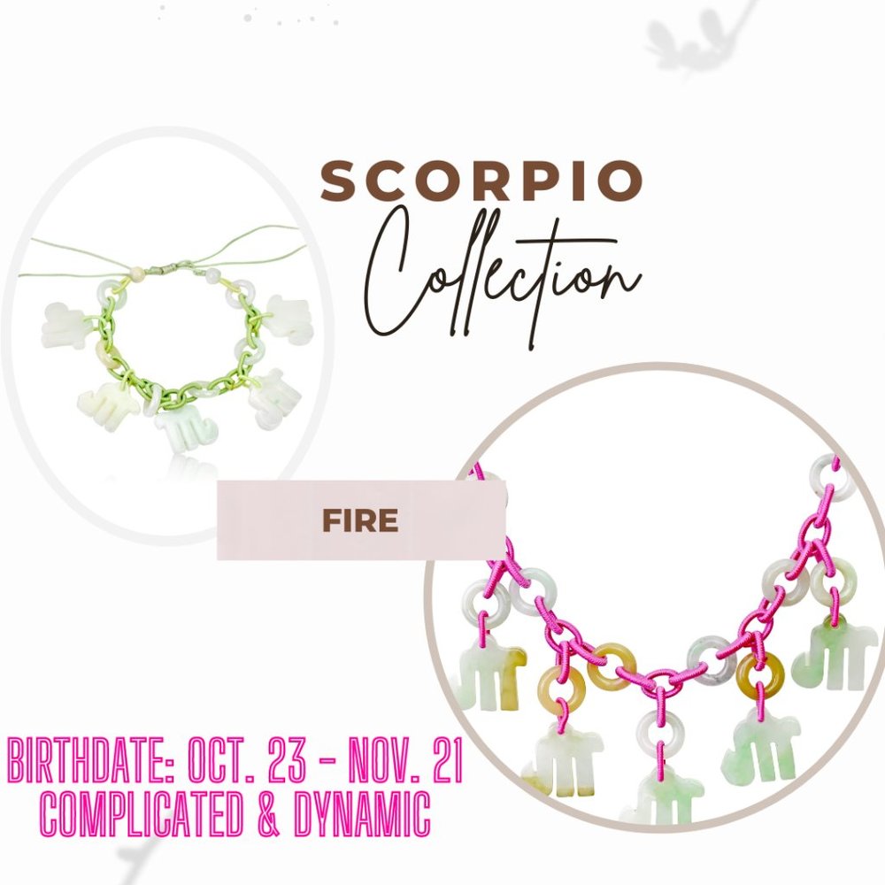 Scorpio Astrology Handmade Jade Bracelet